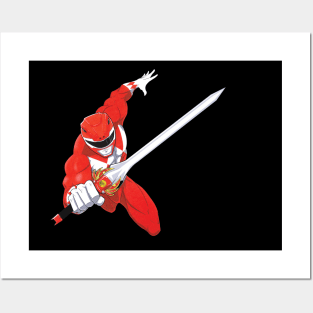 Red Mighty Morphin Power Ranger Posters and Art